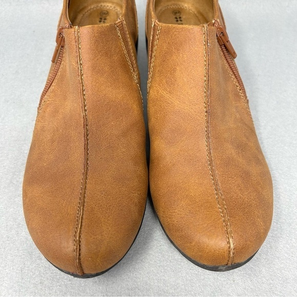 Naturalizer Women's Size 9M Jiggy Brown Faux Leather Ankle Booties Clogs - Picture 10 of 12